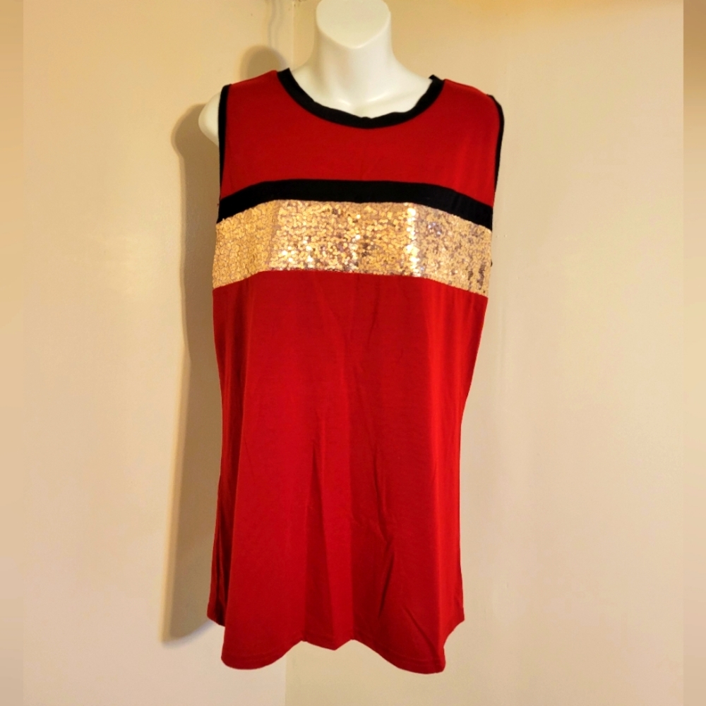Red Maternity Tank Top